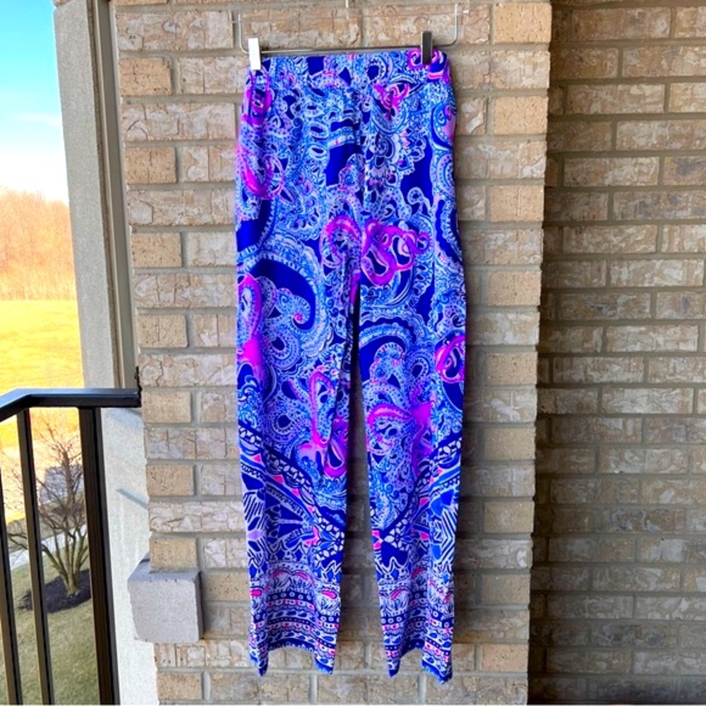 Lilly Pulitzer Bal Harbour Palazzo Pants in Blue Grotto Legga Sea